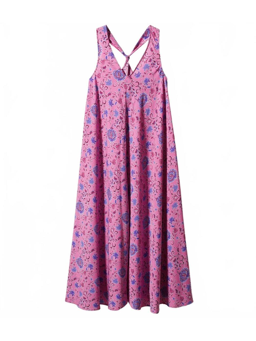 Mango Paisley V-neck Floral Dress Loren Pink NWT Size 2 / XS